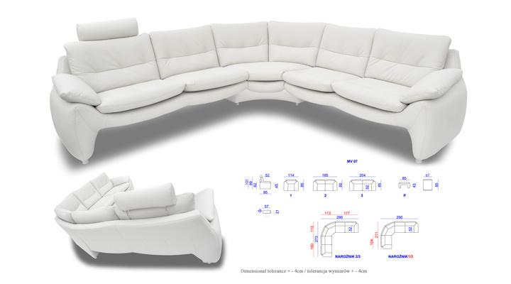 Шкіряний модульний диван MV 07 (МВ 07) - 4