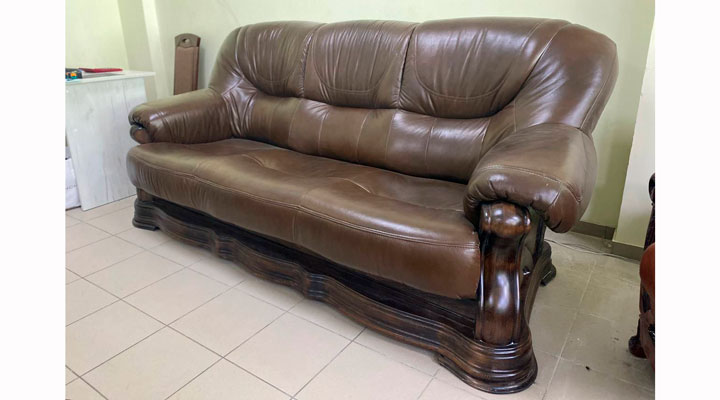 Кожаный диван Сенатор коричневый - 2