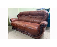 Кожаный диван Джозеф коричневый