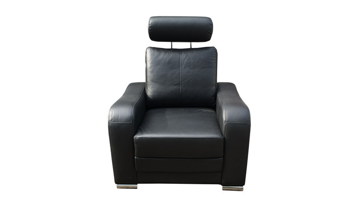 Шкіряне крісло Enzo (Енцо) чорне - 4