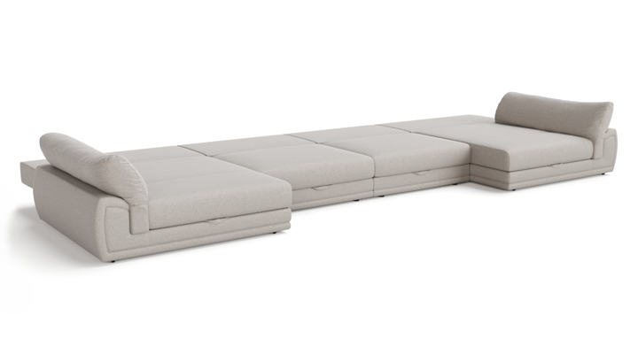 Модульний п-подібний диван Джемма - 5