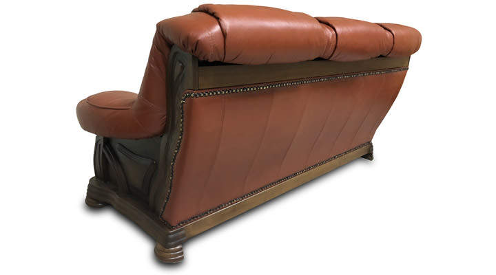 Кожаный диван Виконт Шоколад - 3